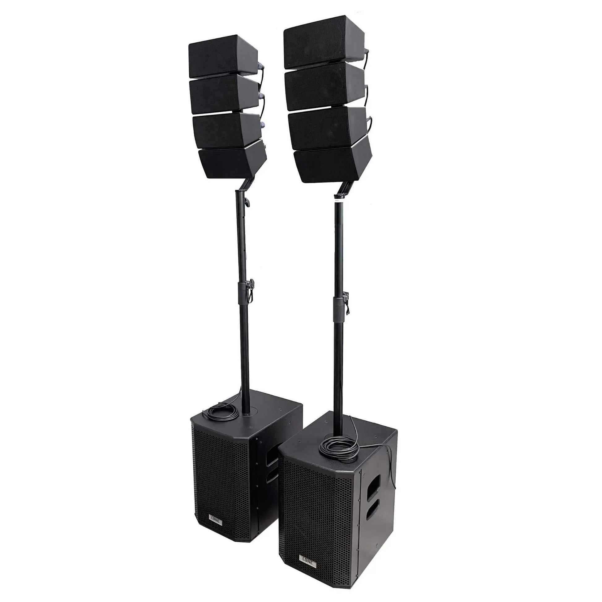 Enceintes colonne line array face avant